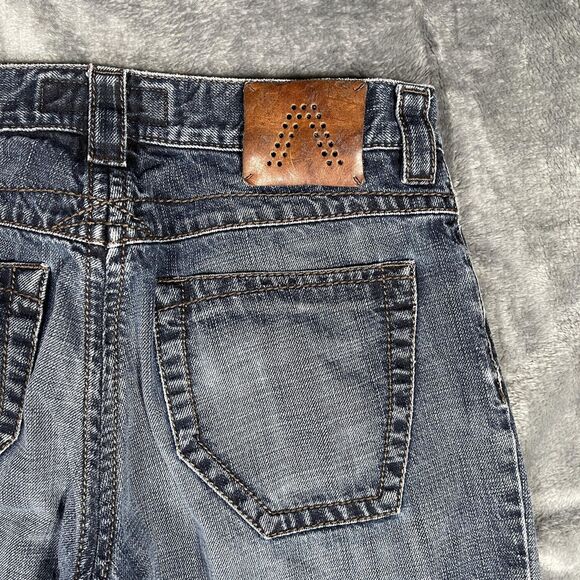 Alberto Modern Fit Dave Tinted Cross Jeans Mens 32x32 Blue Medium Wash Straight - Picture 9 of 11